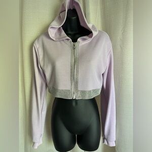 Miss Lola Hoodie sweatshirt Lilac Size Small